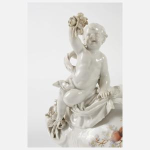 KPM Berlin figürliche Jardiniere mit Obstmalerei