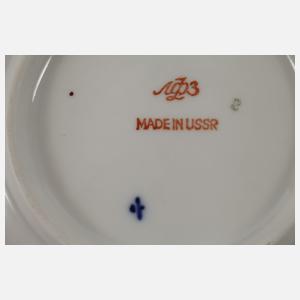 Lomonosov Kaffeeservice "Kobaltnetz"