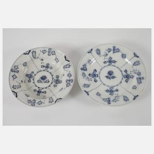 Meissen Konvolut frühe Teller "Blaumalerei"