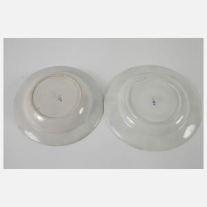 Meissen Konvolut frühe Teller "Blaumalerei"
