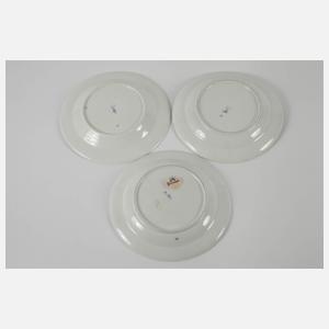 Meissen Konvolut frühe Teller "Blaumalerei"