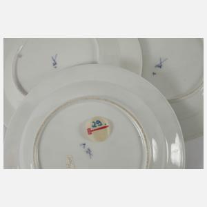 Meissen Konvolut frühe Teller "Blaumalerei"