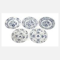 Meissen Konvolut frühe Teller "Blaumalerei"111
