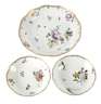 Meissen zwei Schalen und Platte Blumenmalerei