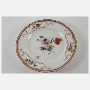Meissen zwei Speiseteller und Schale Punktzeit