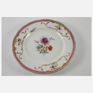 Meissen zwei Speiseteller und Schale Punktzeit