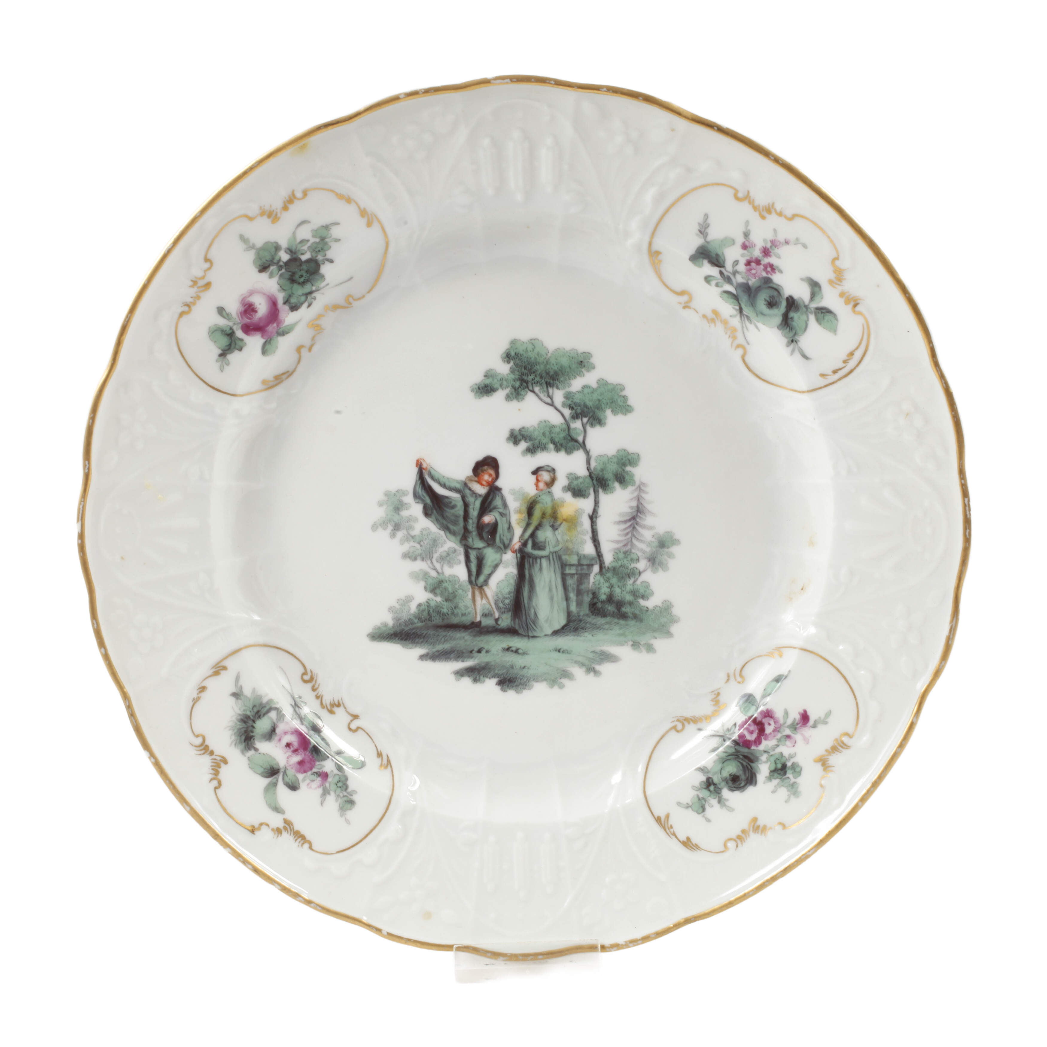 Meissen Zierteller "Figurenmalerei nach Watteau"