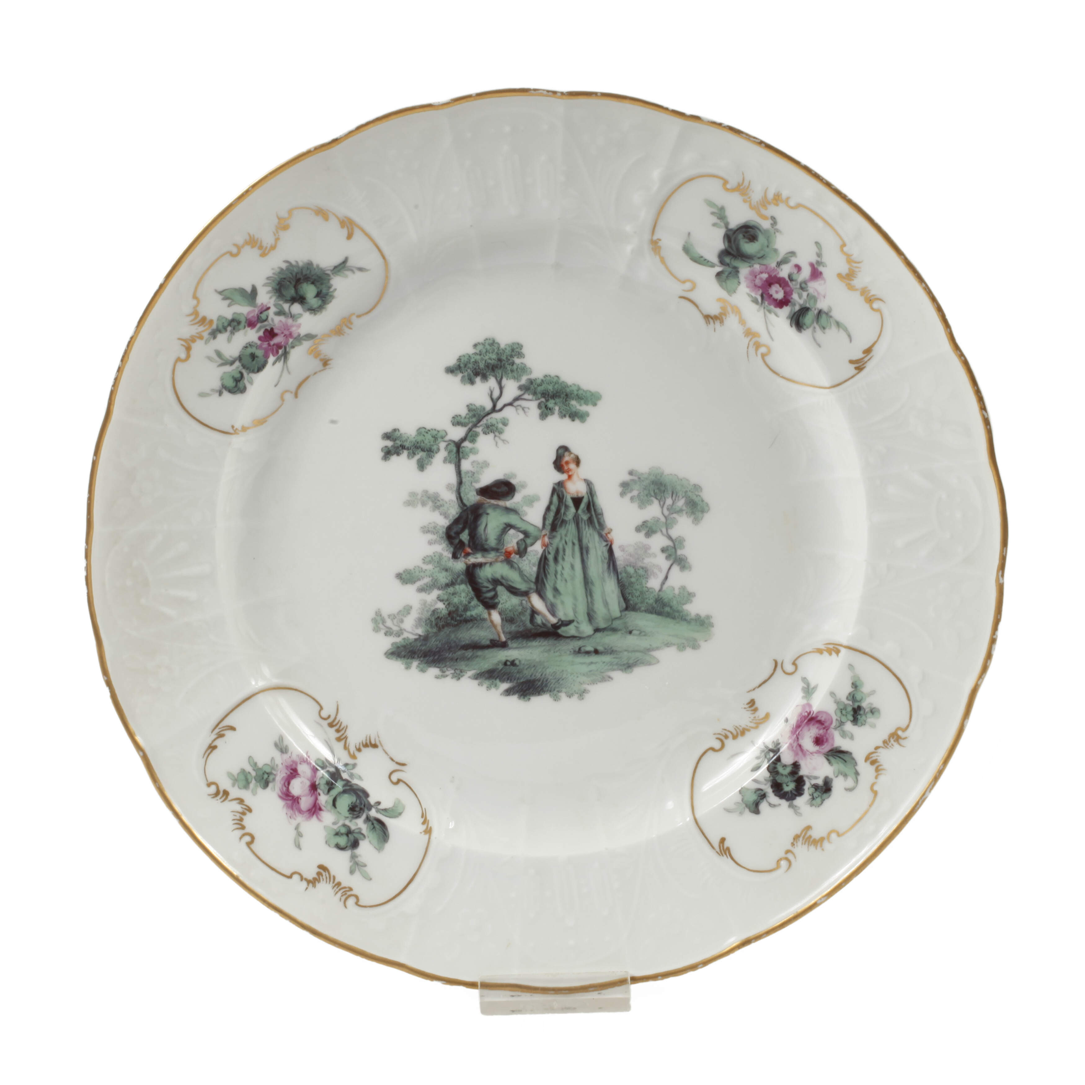Meissen Zierteller "Figurenmalerei nach Watteau"