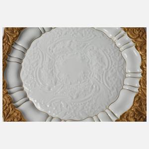 Meissen Prunkplatte Reliefdekor