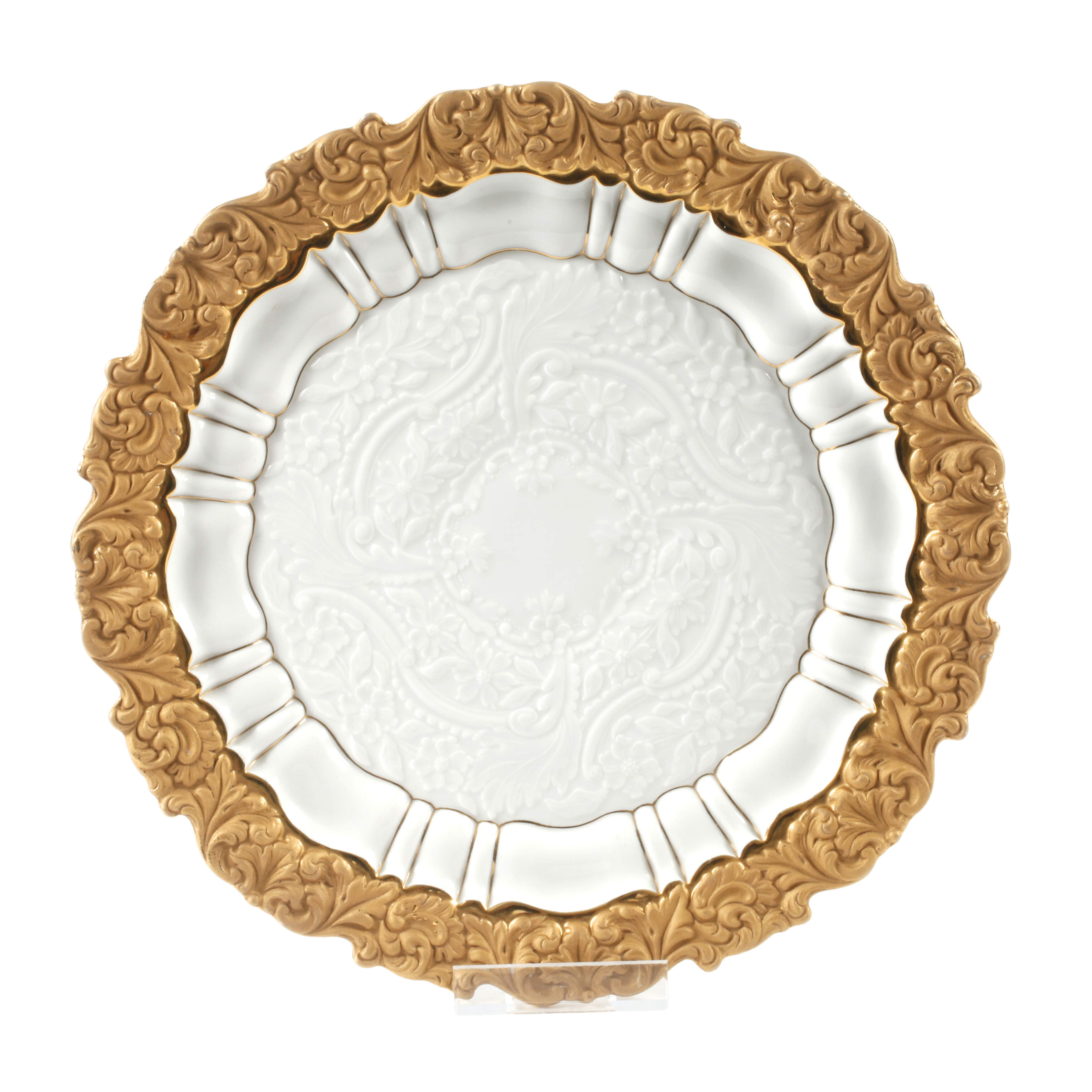 Meissen Prunkplatte Reliefdekor