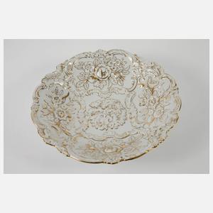 Meissen Prunkschale Blumenrelief