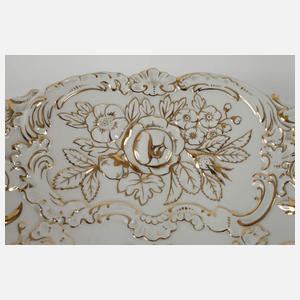 Meissen Prunkschale Blumenrelief