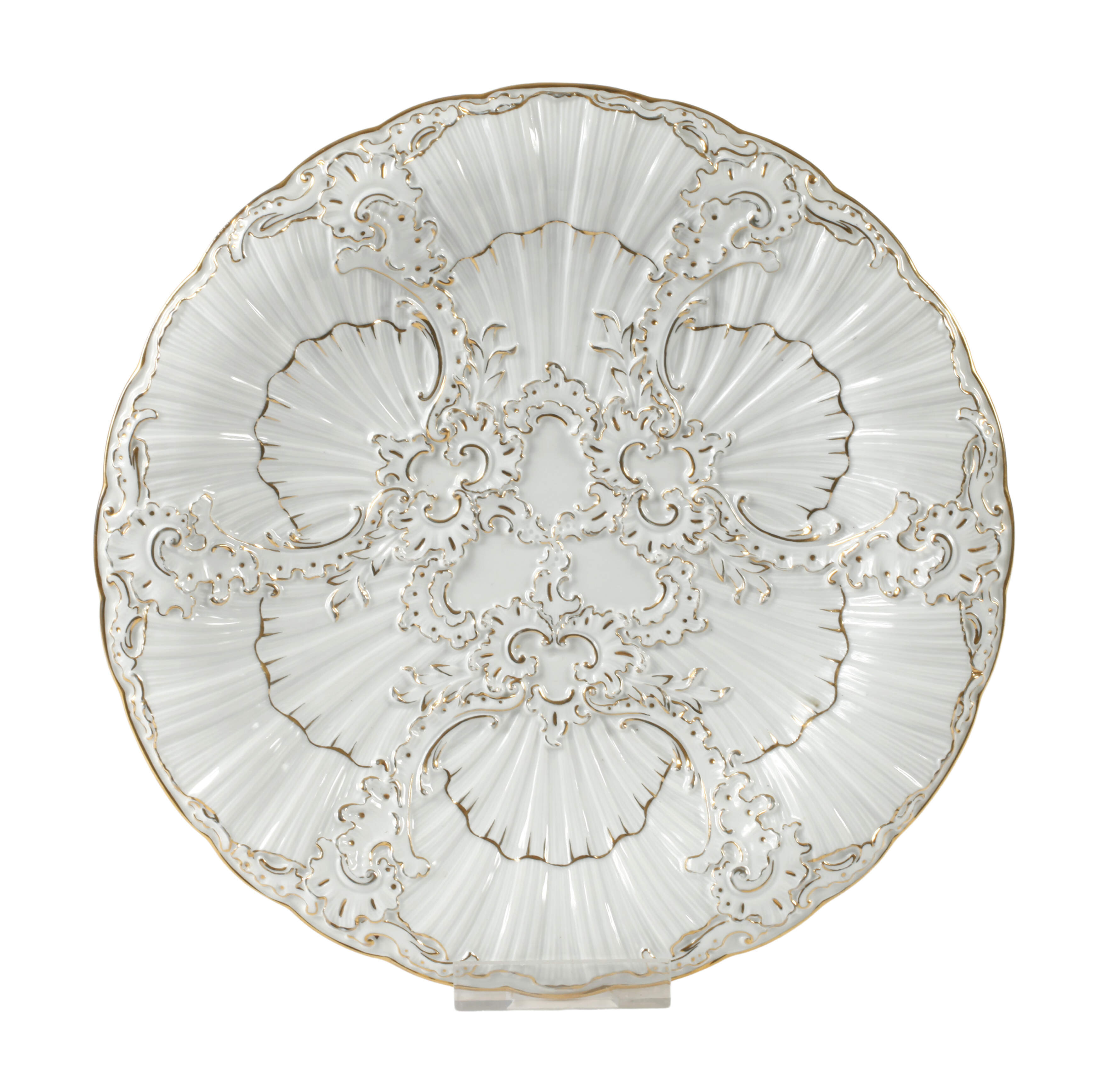 Meissen Prunkteller Muschelrelief