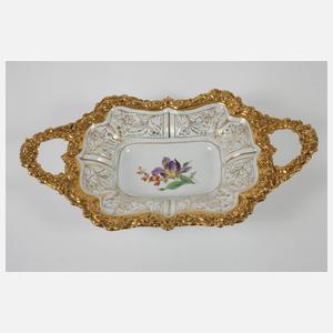 Meissen prunkvolle Henkelschale "Blume 2"