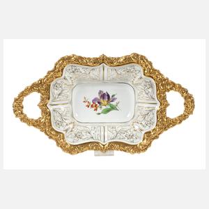 Meissen prunkvolle Henkelschale "Blume 2"