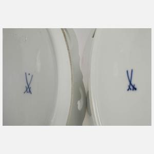 Meissen Paar Prunkschalen Reliefdekor
