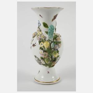 Meissen kleine Henkelvase Vogelmalerei