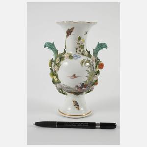 Meissen kleine Henkelvase Vogelmalerei