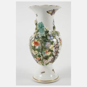 Meissen kleine Henkelvase Vogelmalerei