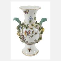 Meissen kleine Henkelvase Vogelmalerei111
