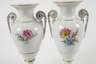 Meissen Paar Amphorenvasen Blumenmalerei