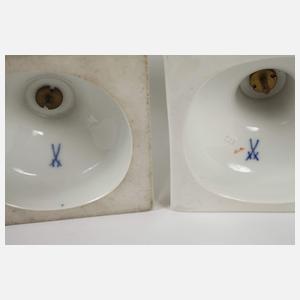 Meissen Paar Amphorenvasen Blumenmalerei