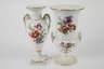 Meissen zwei Prunkvasen Blumenmalerei