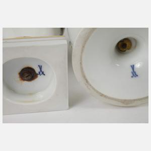 Meissen zwei Prunkvasen Blumenmalerei