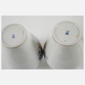 Meissen Paar Deckelvasen "Blumenbukett"
