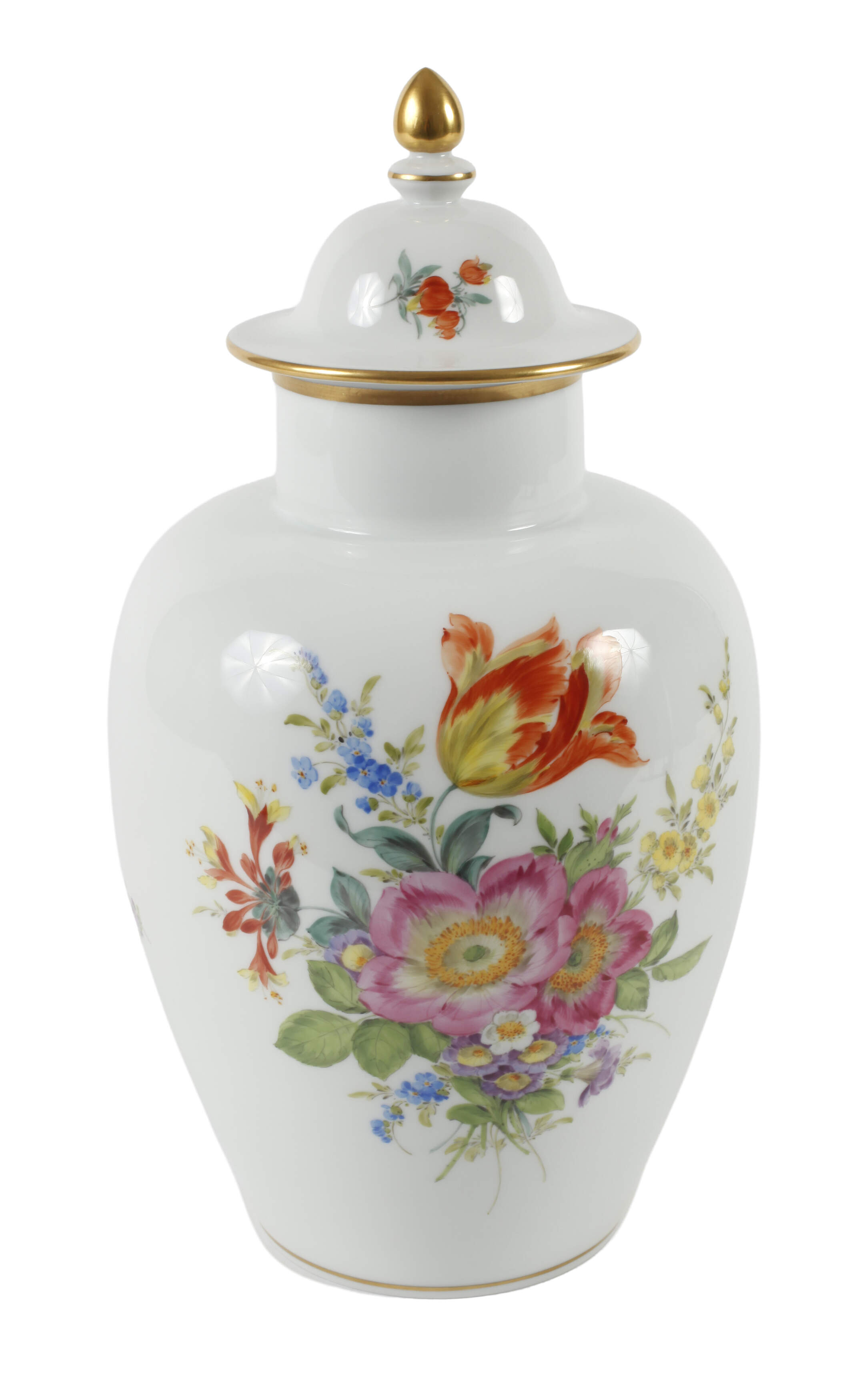 Meissen Deckelvase "Blumenbukett"
