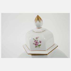 Meissen große Deckelvase "Blumenbukett"