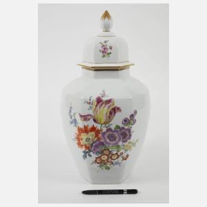 Meissen große Deckelvase "Blumenbukett"