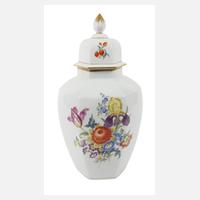 Meissen große Deckelvase "Blumenbukett"111