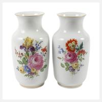 Meissen Paar große Balustervasen "Blumenbukett"111