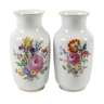 Meissen Paar große Balustervasen "Blumenbukett"