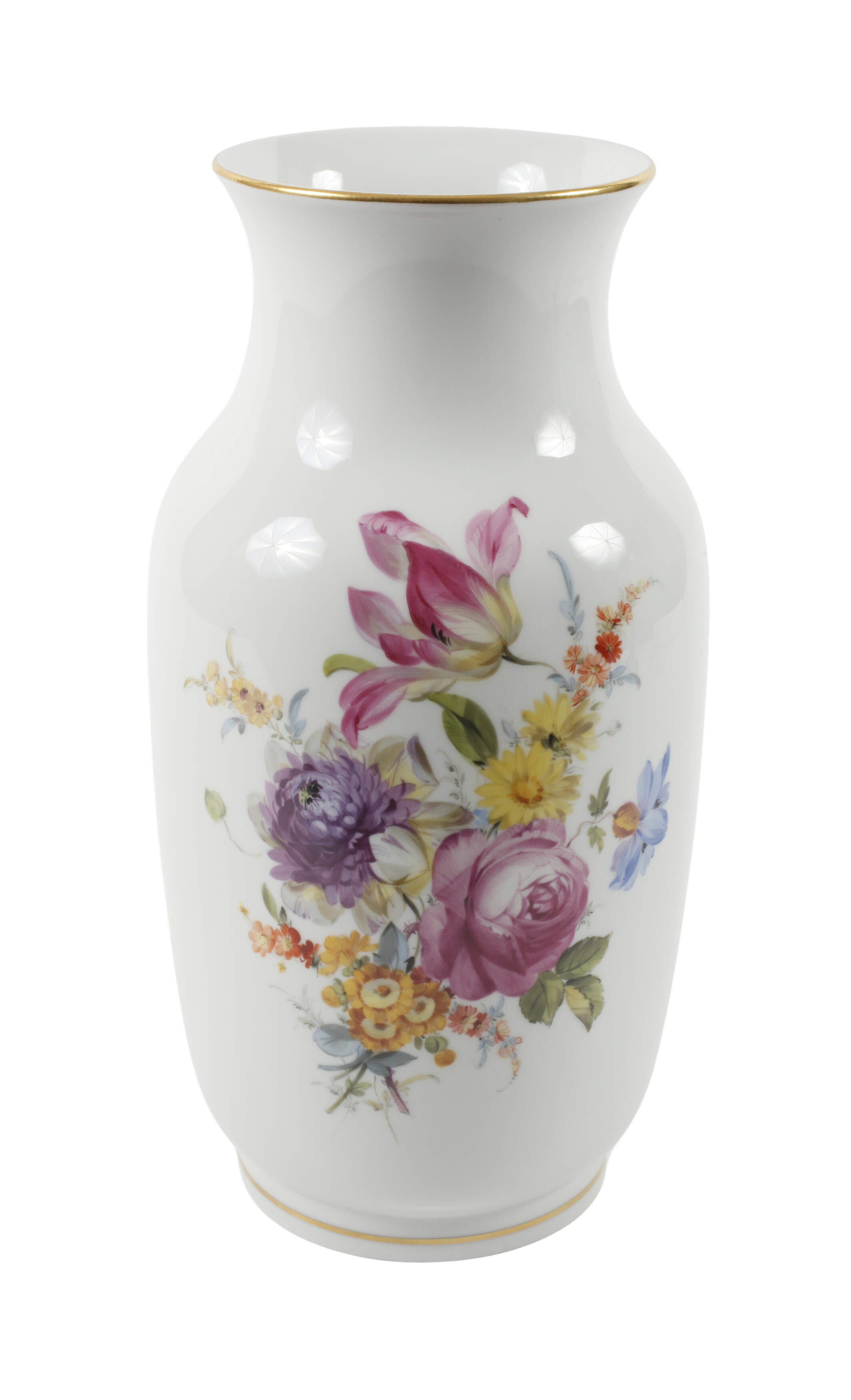 Meissen große Balustervase "Blumenbukett"