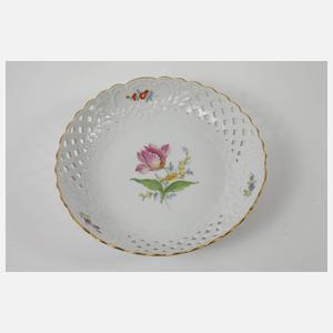 Meissen Vase und Durchbruchschale "Blume 2"