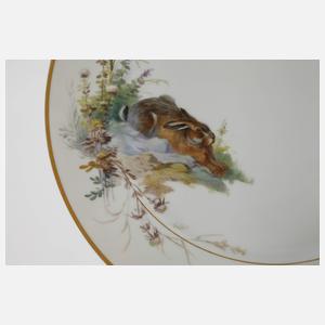 Meissen sechs Speiseteller Wildmalerei