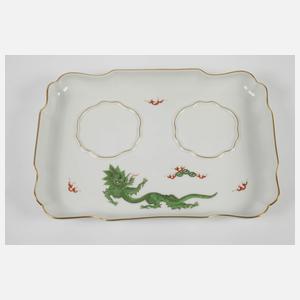 Meissen Schreibset "Grüner Mingdrache"
