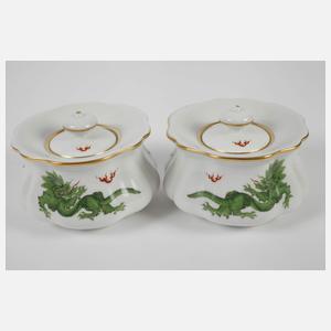 Meissen Schreibset "Grüner Mingdrache"