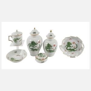 Meissen Konvolut "Grüner Mingdrache"