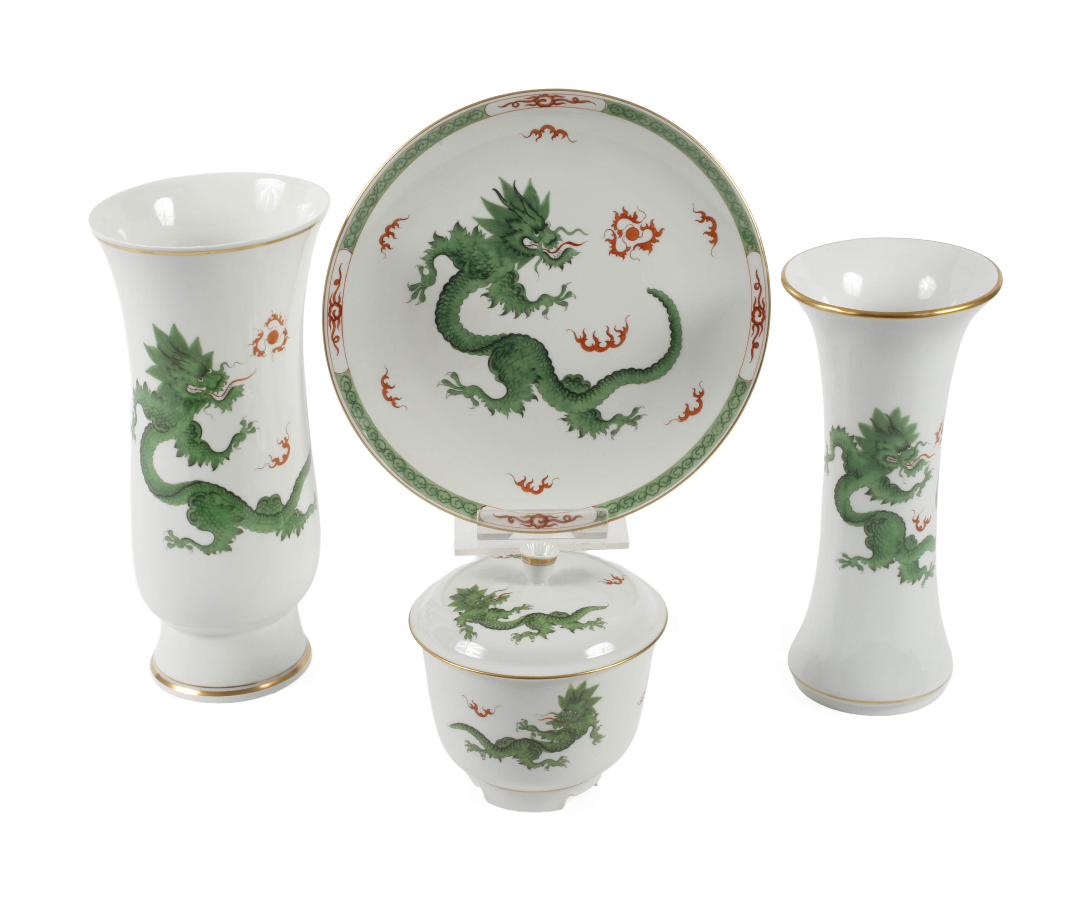 Meissen Konvolut "Grüner Mingdrache"