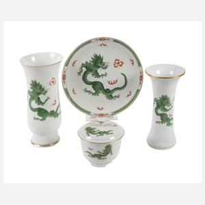 Meissen Konvolut "Grüner Mingdrache"
