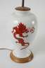 Meissen Tischlampe "Roter Mingdrache"