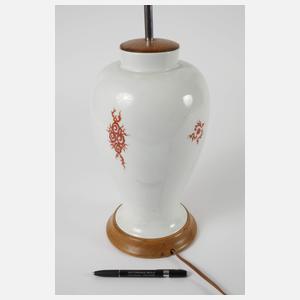 Meissen Tischlampe "Roter Mingdrache"
