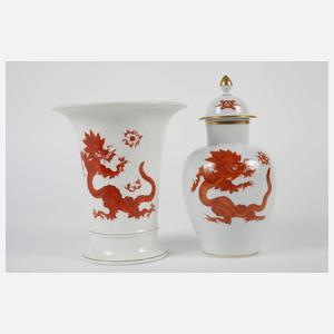 Meissen Konvolut Zierporzellan "Mingdrache"