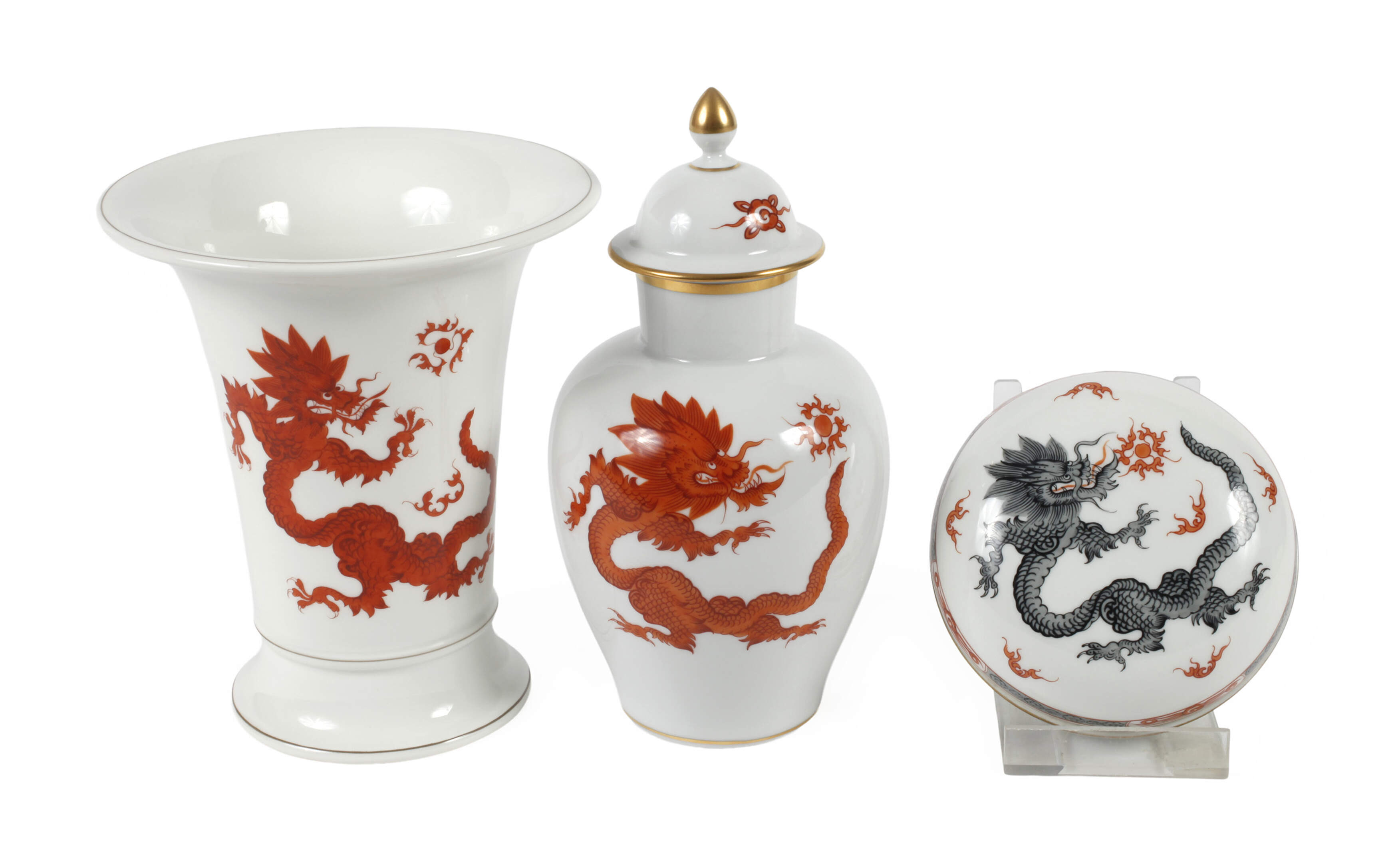 Meissen Konvolut Zierporzellan "Mingdrache"