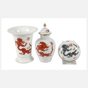 Meissen Konvolut Zierporzellan "Mingdrache"