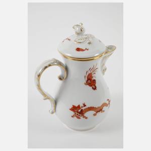 Meissen Mokkaservice "Reicher roter Drachen"