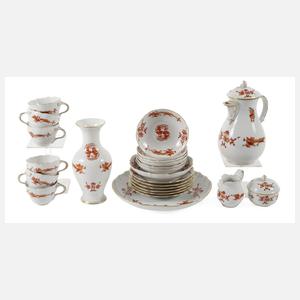 Meissen Kaffeeservice "Reicher roter Drache"